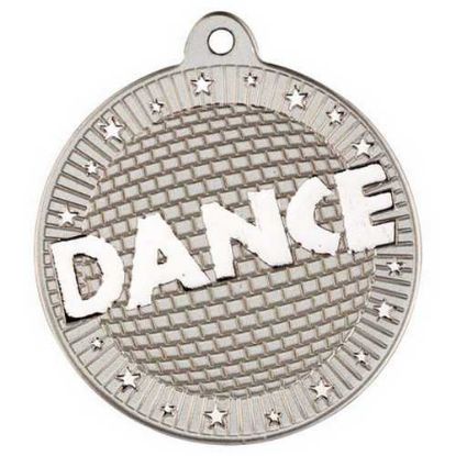Picture of Dance Two Colour Medal Matt Silver|silver - 2in