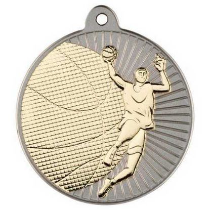 Picture of Basketball Two Colour Medal Matt Silver|gold - 2in