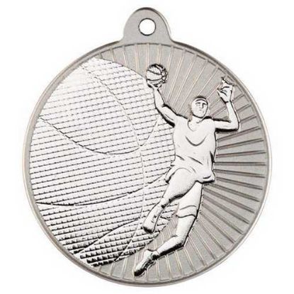 Picture of Basketball Two Colour Medal Matt Silver|silver - 2in