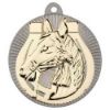 Picture of Horse Two Colour Medal Matt Silver|gold - 2in