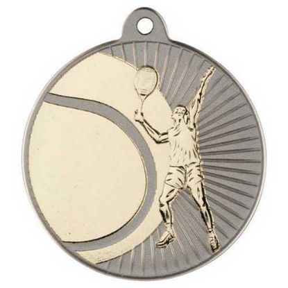 Picture of Tennis Two Colour Medal Matt Silver~gold