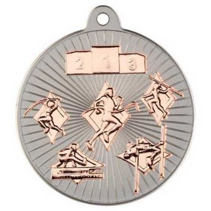 Picture of Multi Athletics Two Colour Medal Matt Silver|bronze - 2in