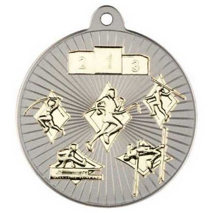 Picture of Multi Athletics Two Colour Medal Matt Silver|gold - 2in