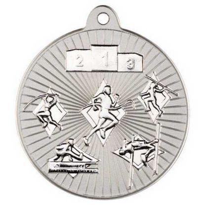 Picture of Multi Athletics Two Colour Medal Matt Silver|silver - 2in