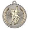 Picture of Running Two Colour Medal Matt Silver|gold - 2in