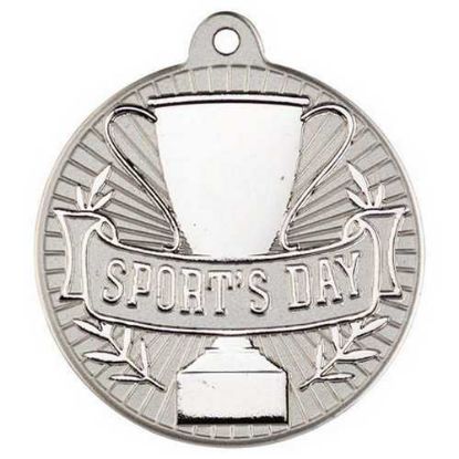 Picture of Sports Day Two Colour Medal Matt Silver~silver