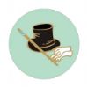 Picture of Acrylic Centre Tophat|gloves|cane - 1in