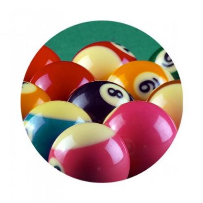 Picture of Acrylic Photo Action Centre Pool Balls - 1in