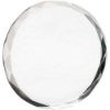 Picture of Clear Glass Round Paperweight With Faceted Edge (19mm Thick) - 4in