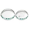 Picture of Clear Glass Round Paperweight With Faceted Edge (19mm Thick) - 4in