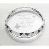 Picture of Clear Glass Round Paperweight With Faceted Edge (19mm Thick) - 4in