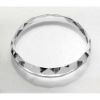 Picture of Clear Glass Round Paperweight With Faceted Edge (19mm Thick) - 4in