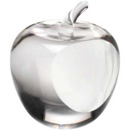 Picture of Clear Glass Apple Paperweight With Presentation Case