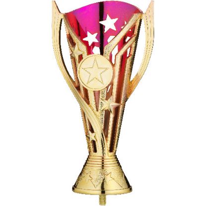 Picture of Gold~purple Plastic Flash Cup With Handles    (1in Centre)