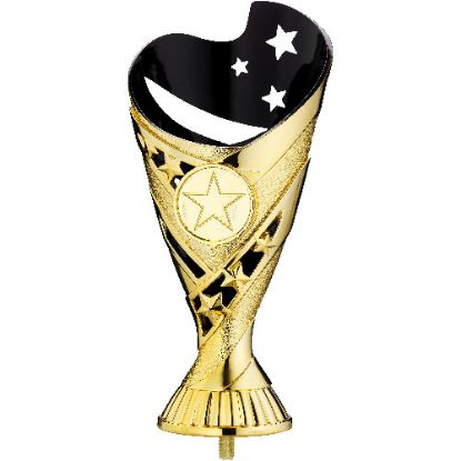 Picture of Gold~black Plastic Sabre Cup (1in Centre)