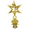 Picture of Gold Plastic Dance|gym Star Figure (1in Centre) - 6.5in