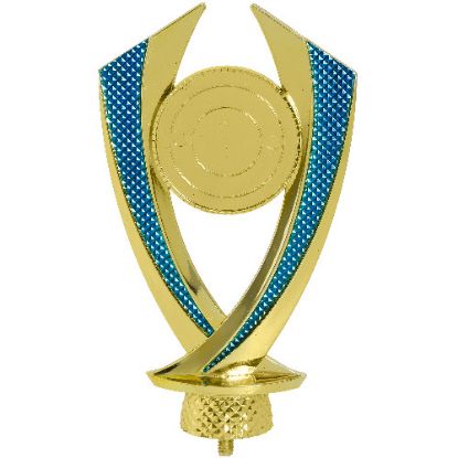 Picture of Gold~blue Plastic Diamond Holder (2in Centre)