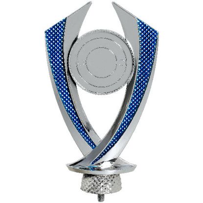 Picture of Silver|blue Plastic Diamond Holder (2in Centre) - 6.25in