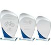 Picture of Jade Glass Curved Plaque With Blue|silver Detail (4mm Thick) - 6.5in