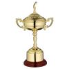 Picture of Gold Finish Ryder Cup On Round Base With Plinth - 12in