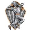 Picture of Cricket Bowler Diamond Disc In Pewter|gold - 4 X 3in