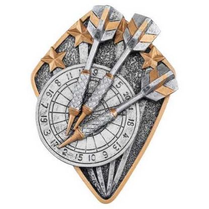 Picture of Darts Diamond Disc In Pewter|gold - 4 X 3in