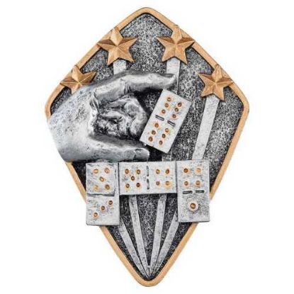 Picture of Pewter~gold Diamond Disc Dominoes