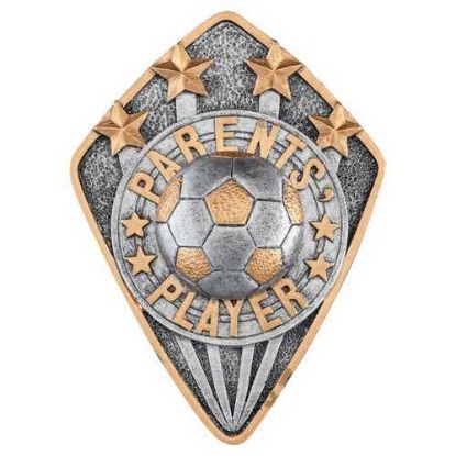 Picture of Pewter~gold Diamond Disc Football Parents Player