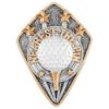 Picture of Golf Nearest The Pin Diamond Disc In Pewter|gold|white - 4 X 3in
