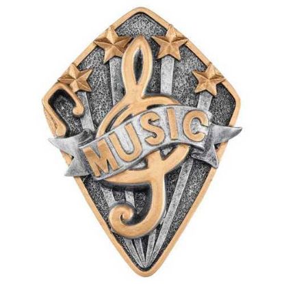 Picture of Pewter~gold Diamond Disc Music