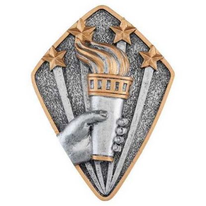 Picture of Pewter~gold Diamond Disc Victory Torch