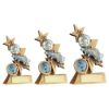 Picture of Brz|pew|gold Football And Boot On Shooting Star (1in Centre) - 6in