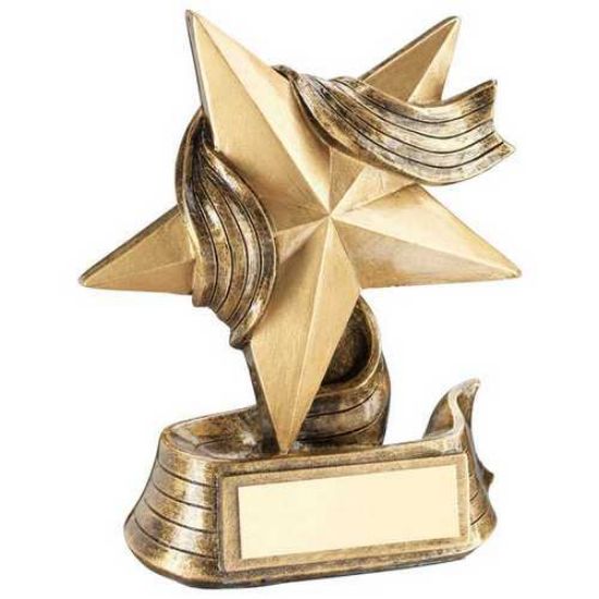 Trophy Distributors - Brz|gold Star And Ribbon Award - 4in