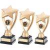 Picture of Gold Shooting Star Holder On Black Base (1in Centre) - 6.75in