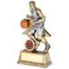 Picture of Brz|pew|orange Male Basketball Figure With Star Backing (1in Centre) - 7in