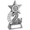 Picture of Leaf And Star Award (1in Centre) Silver 2nd -  5.5in
