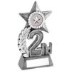 Picture of Leaf And Star Award (1in Centre) Silver 2nd -  5.5in