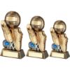 Picture of Brz|gold Flatback Netball Trainers And Ball On Riser (1in Centre) - 5.5in