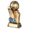 Picture of Brz|gold Flatback Netball Trainers And Ball On Riser (1in Centre) - 5.5in
