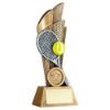 Picture of Brz|pew|yellow Tennis Ball And Racket On Mesh Backdrop (1in Centre) - 6in