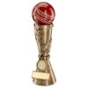 Picture of Brz|gold|red Cricket Ball Leaf Column (1in Centre) - 9in
