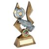 Picture of Brz|pew|gold Football And Boot On Pointed Backdrop (1in Centre) - 6in