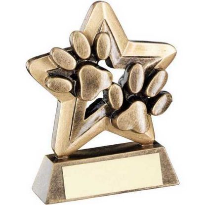 Picture of Brz|gold Dog Paws Mini Star - 3.75in