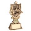 Picture of Brz|gold Football 3 Star Wreath Series (1in Centre) - 5.5in