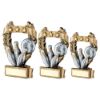 Picture of Brz|pew|gold Ten Pin 3 Star Wreath Award - 5in