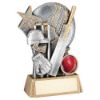 Picture of Pew|gold Cricket Ball With Bat And Stumps On Brz Base (1in Cen) - 7.25in