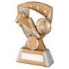 Picture of Gold|silver Football And Boot On 4 Star Shield (1in Centre) - 8in