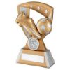 Picture of Gold|silver Football And Boot On 4 Star Shield (1in Centre) - 8in