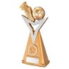 Picture of Gold|silv Football And Boot On Tri Column (1in Centre) - 8in