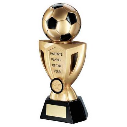 Picture of Gold|black Football On Cup (1in Centre) Parents Player - 10in